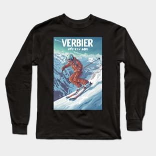 Verbier Switzerland Ski Long Sleeve T-Shirt